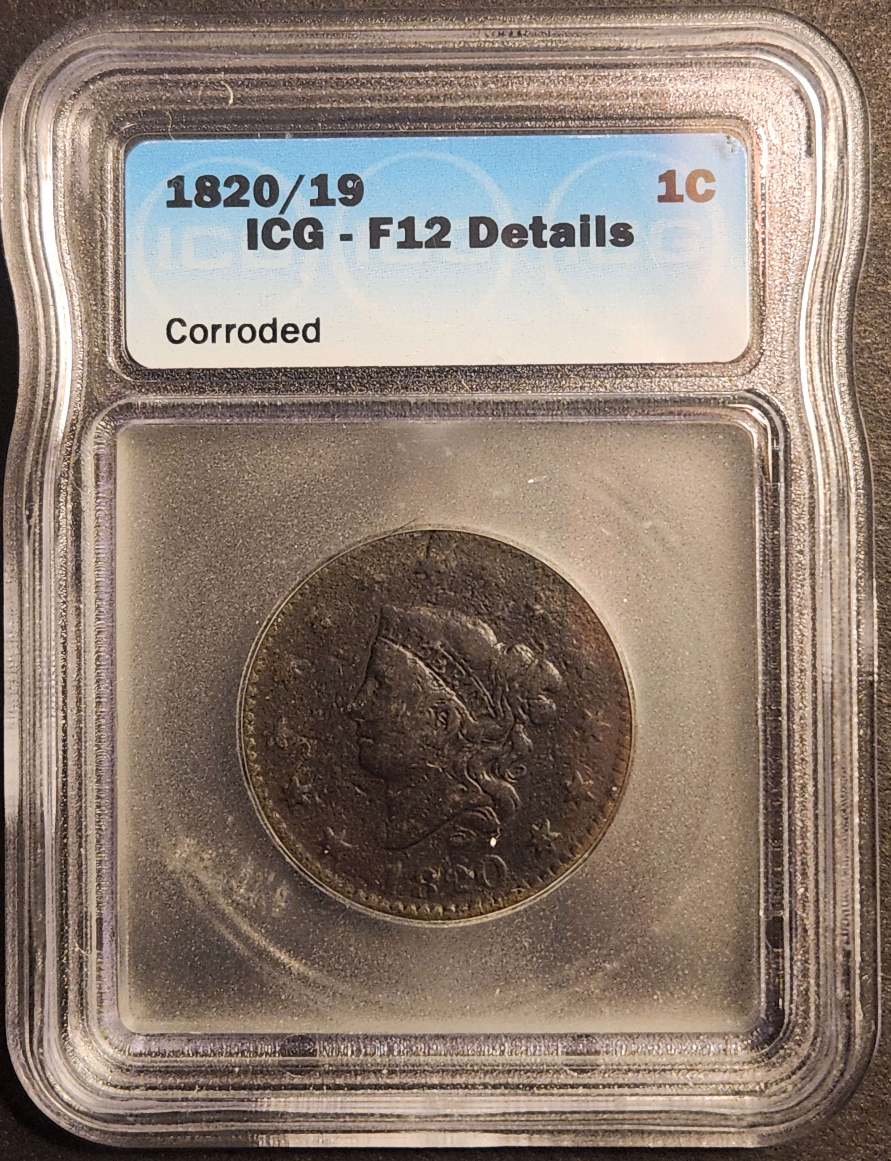 1820 Coronet Head Large Cent
