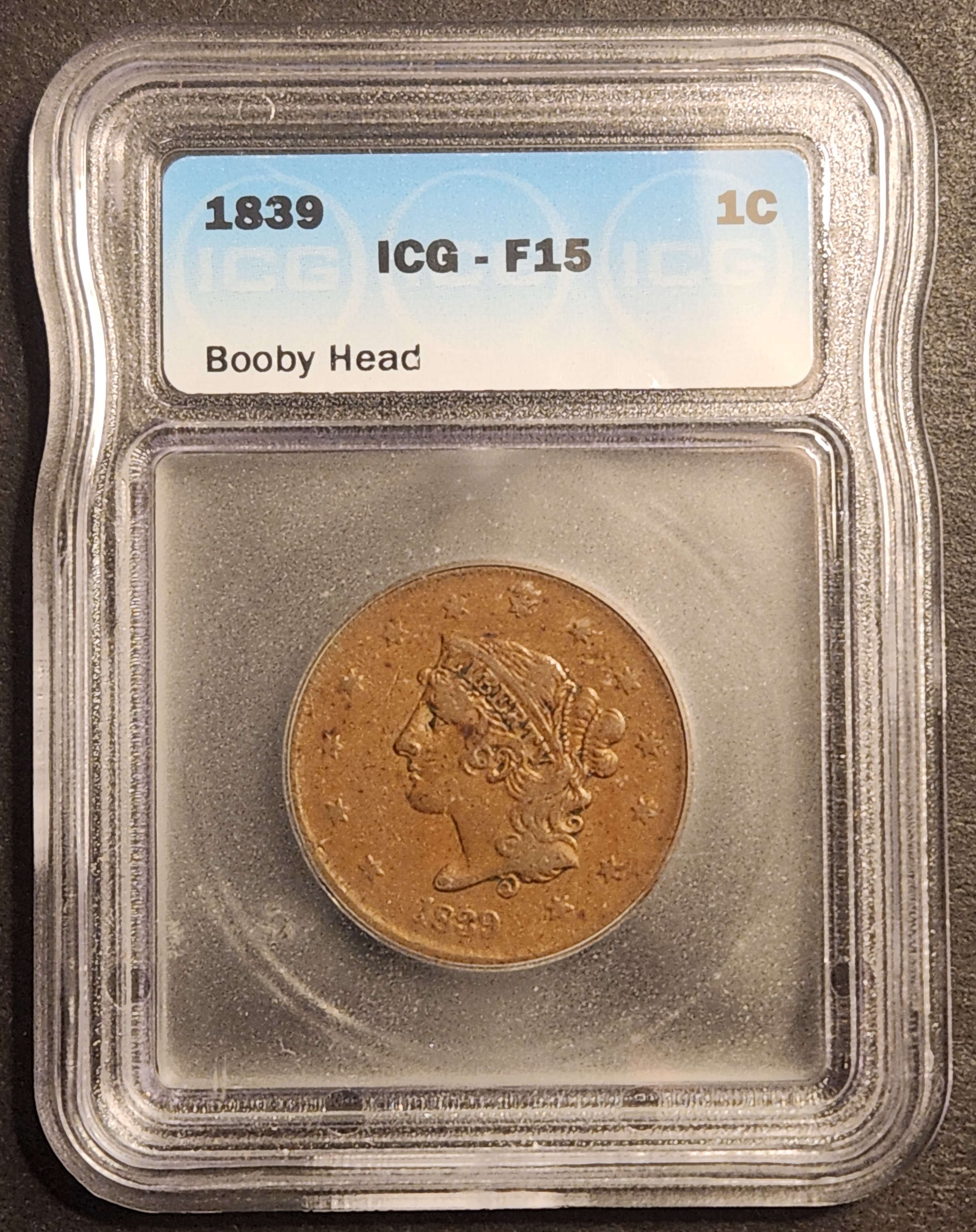 1839 Braided Hair Large Cent