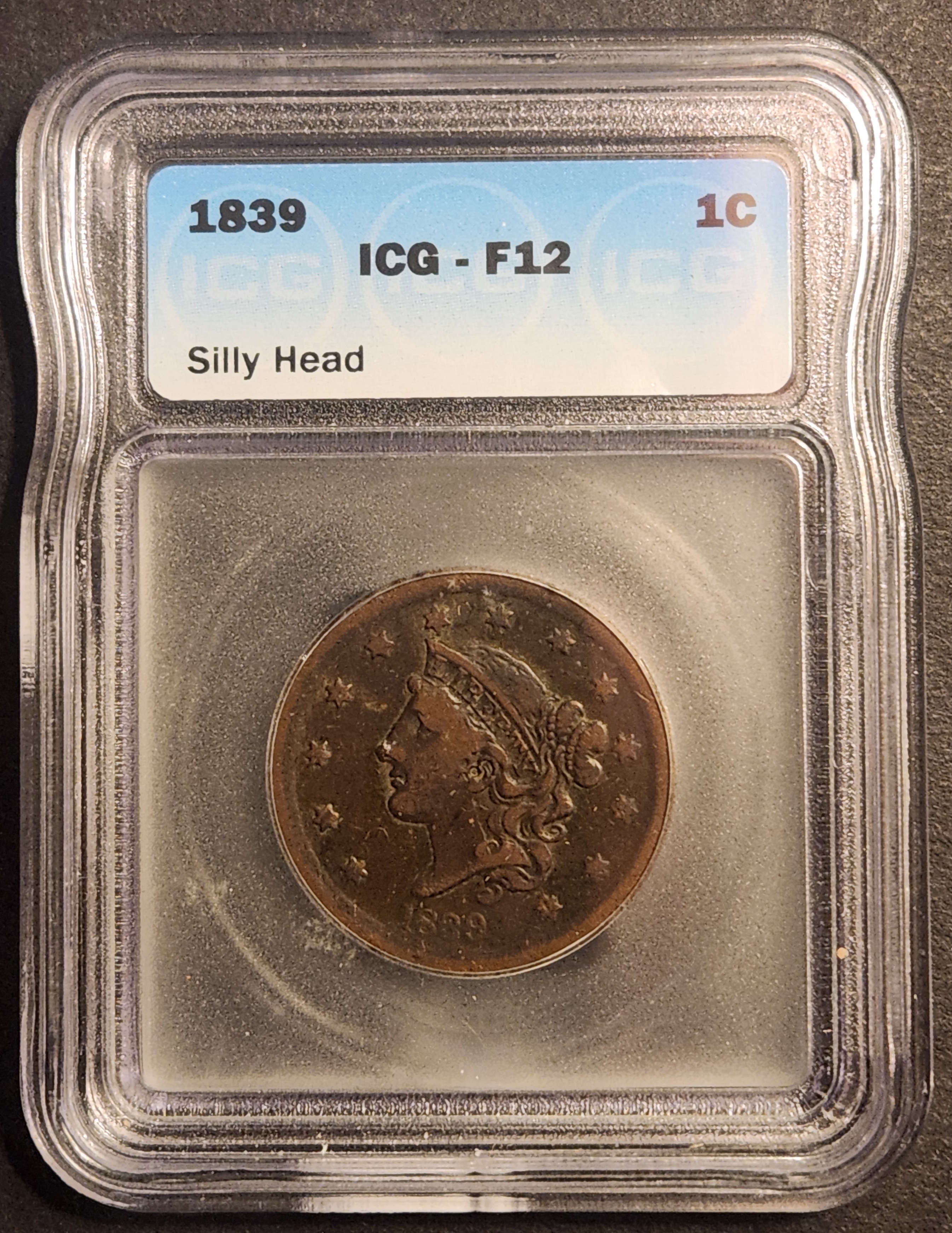 1839 Braided Hair Large Cent