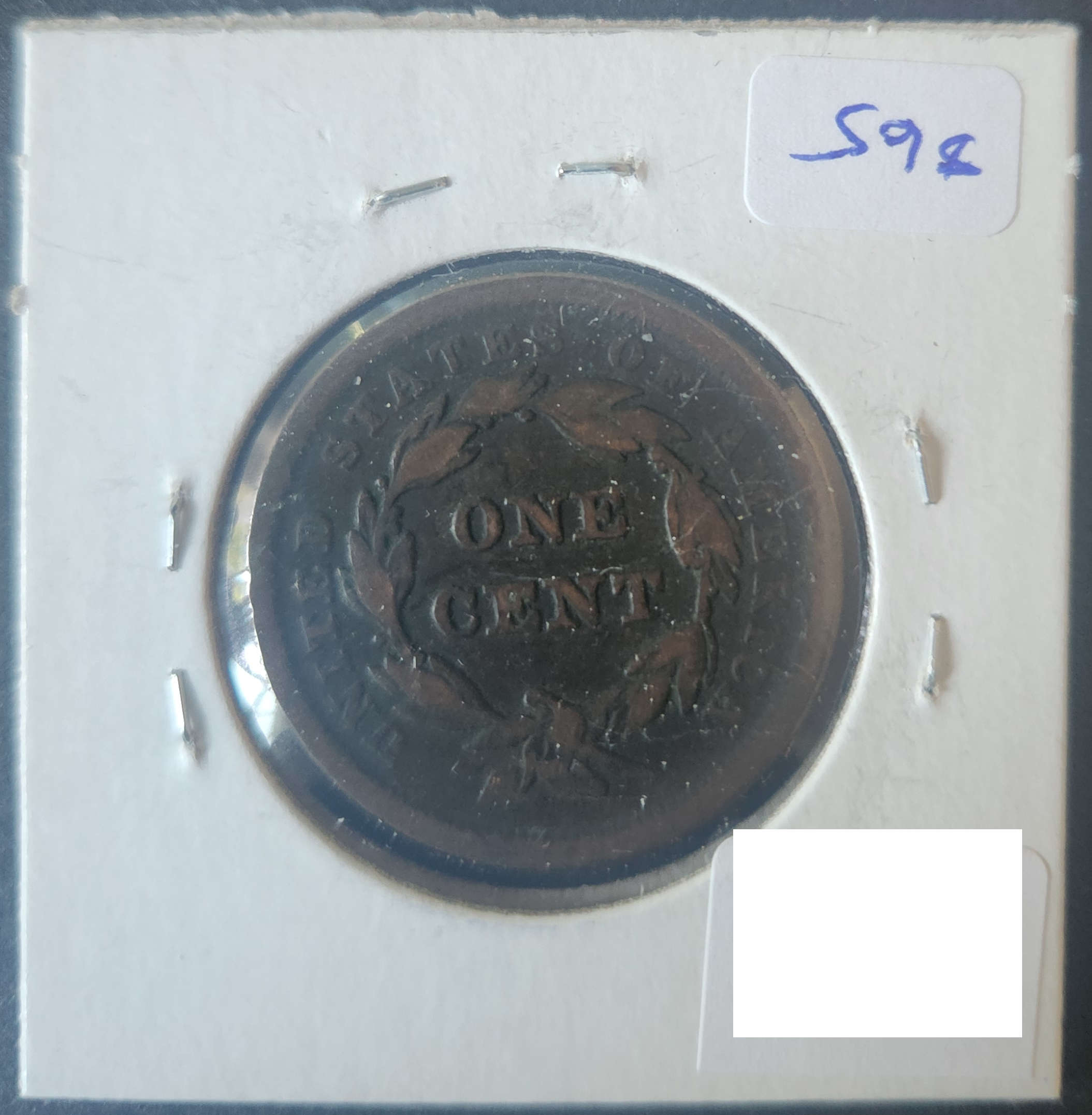 1842 Braided Hair Large Cent