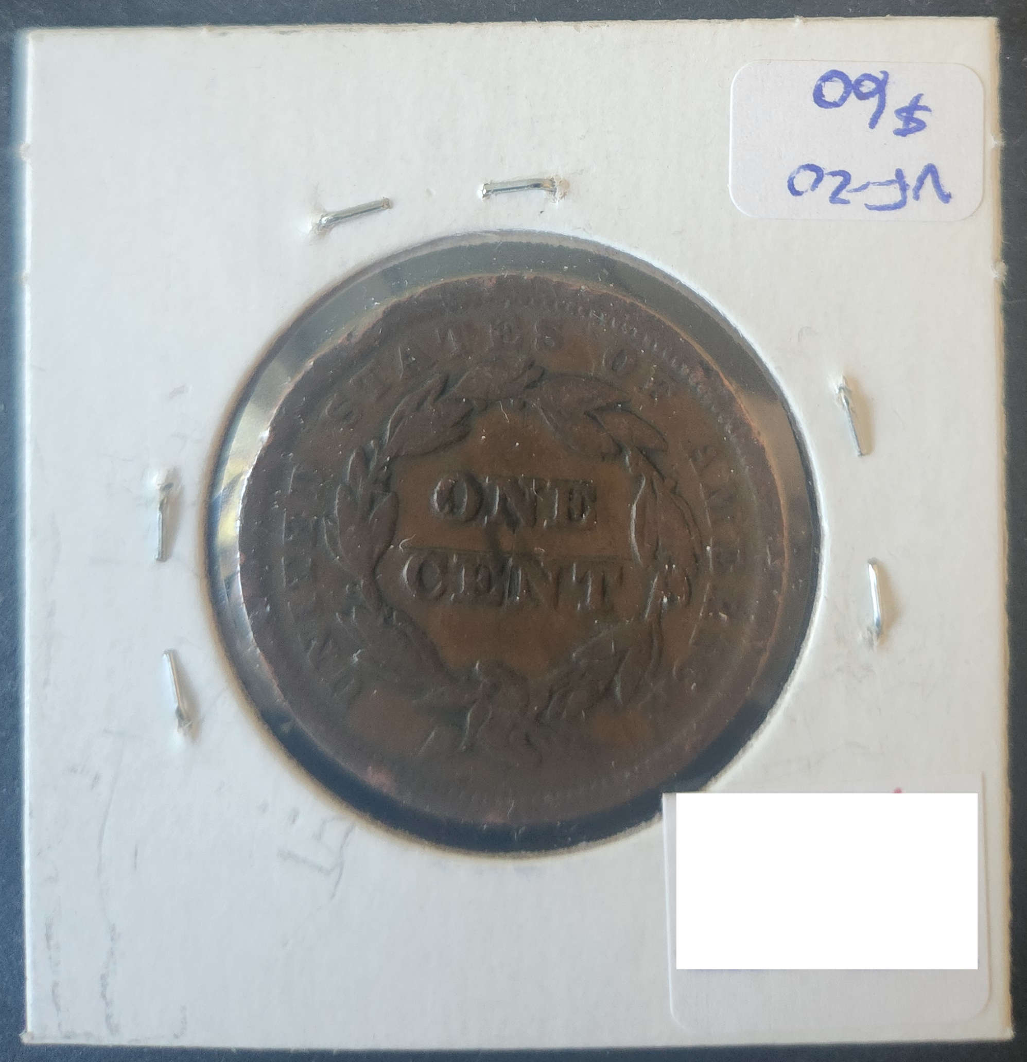 1842 Braided Hair Large Cent