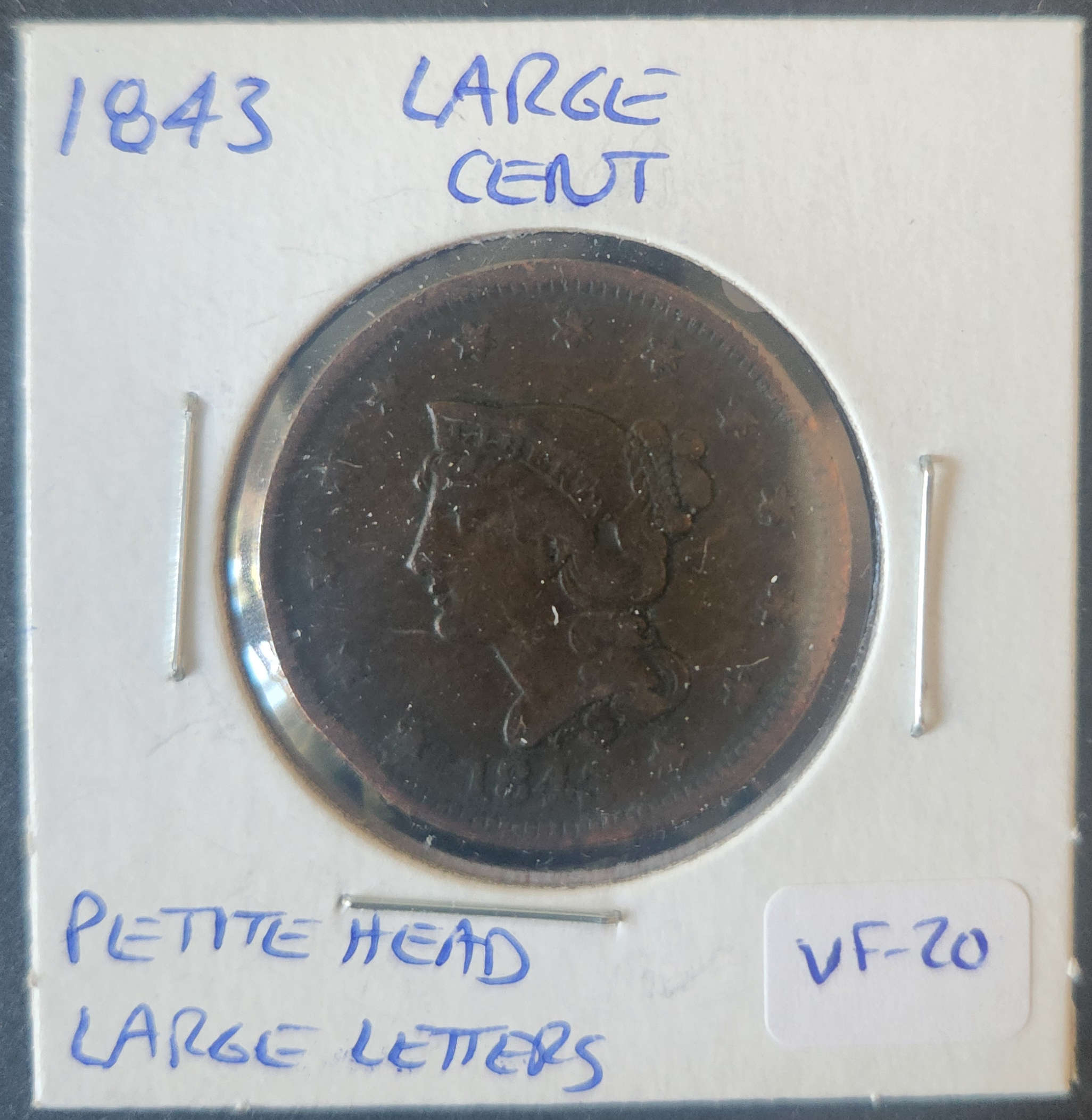 1843 Braided Hair Large Cent