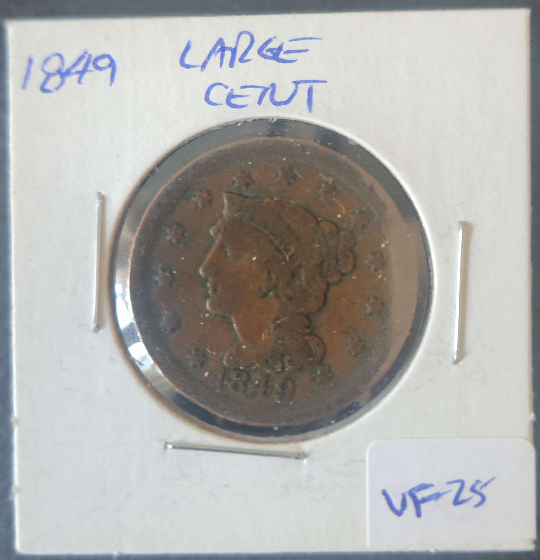 1849 Braided Hair Large Cent