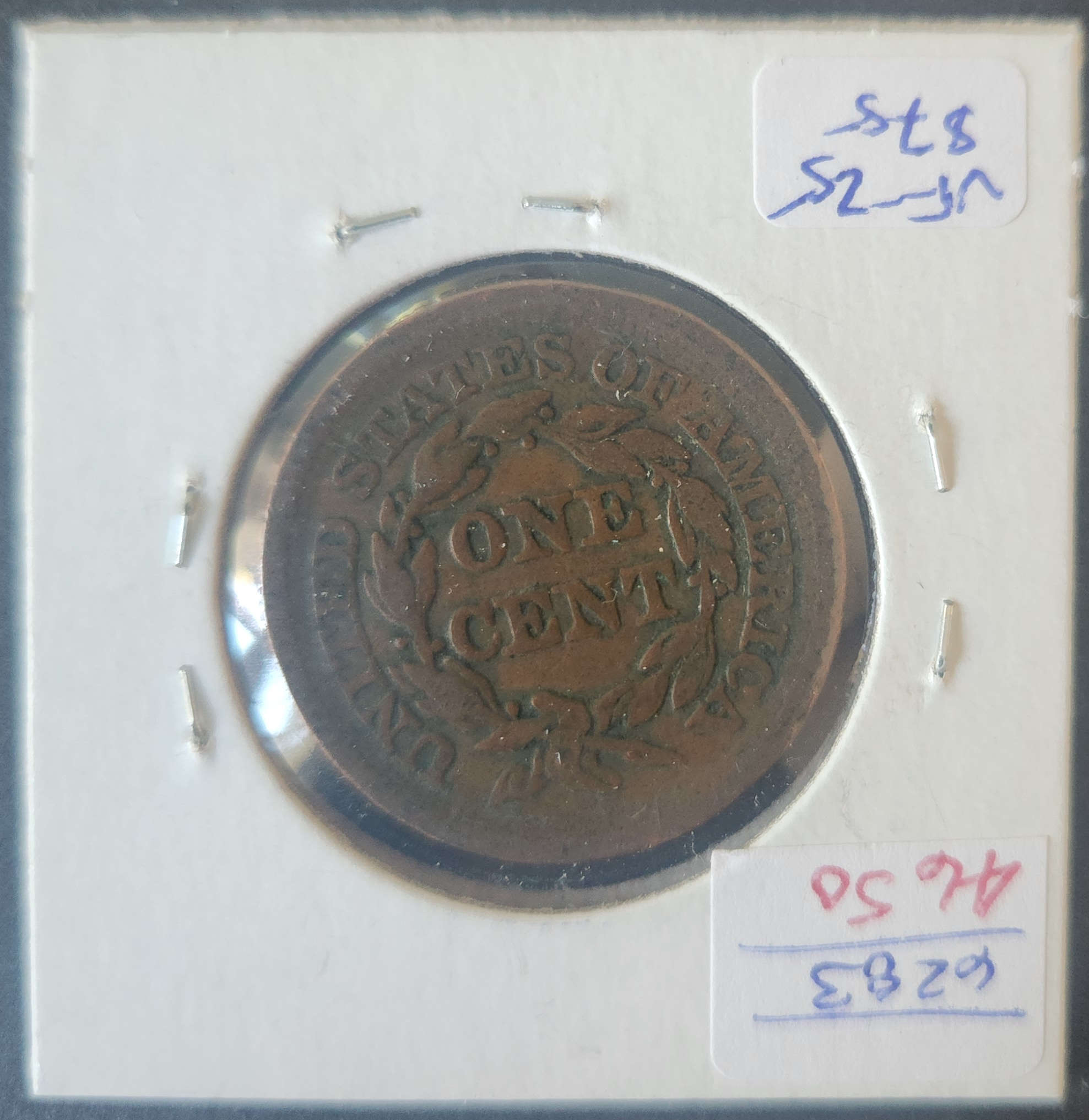 1849 Braided Hair Large Cent