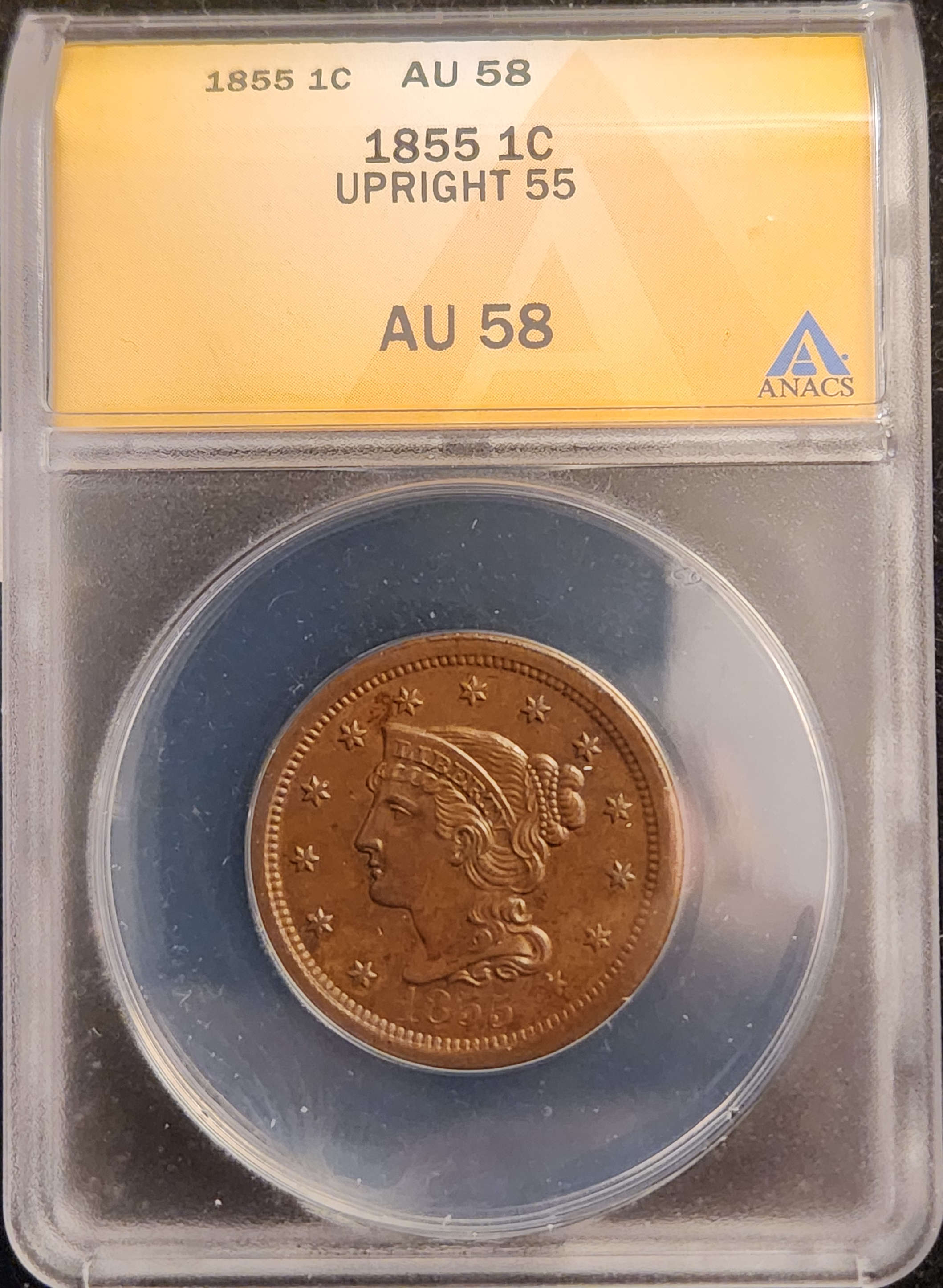 1855 Braided Hair Large Cent