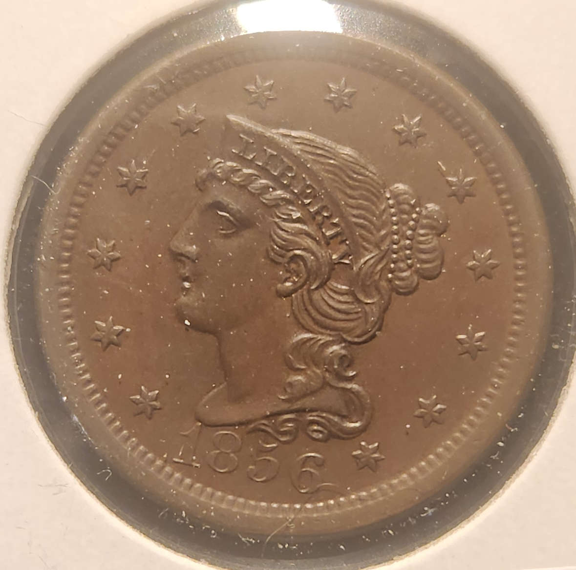 1856 Braided Hair Large Cent