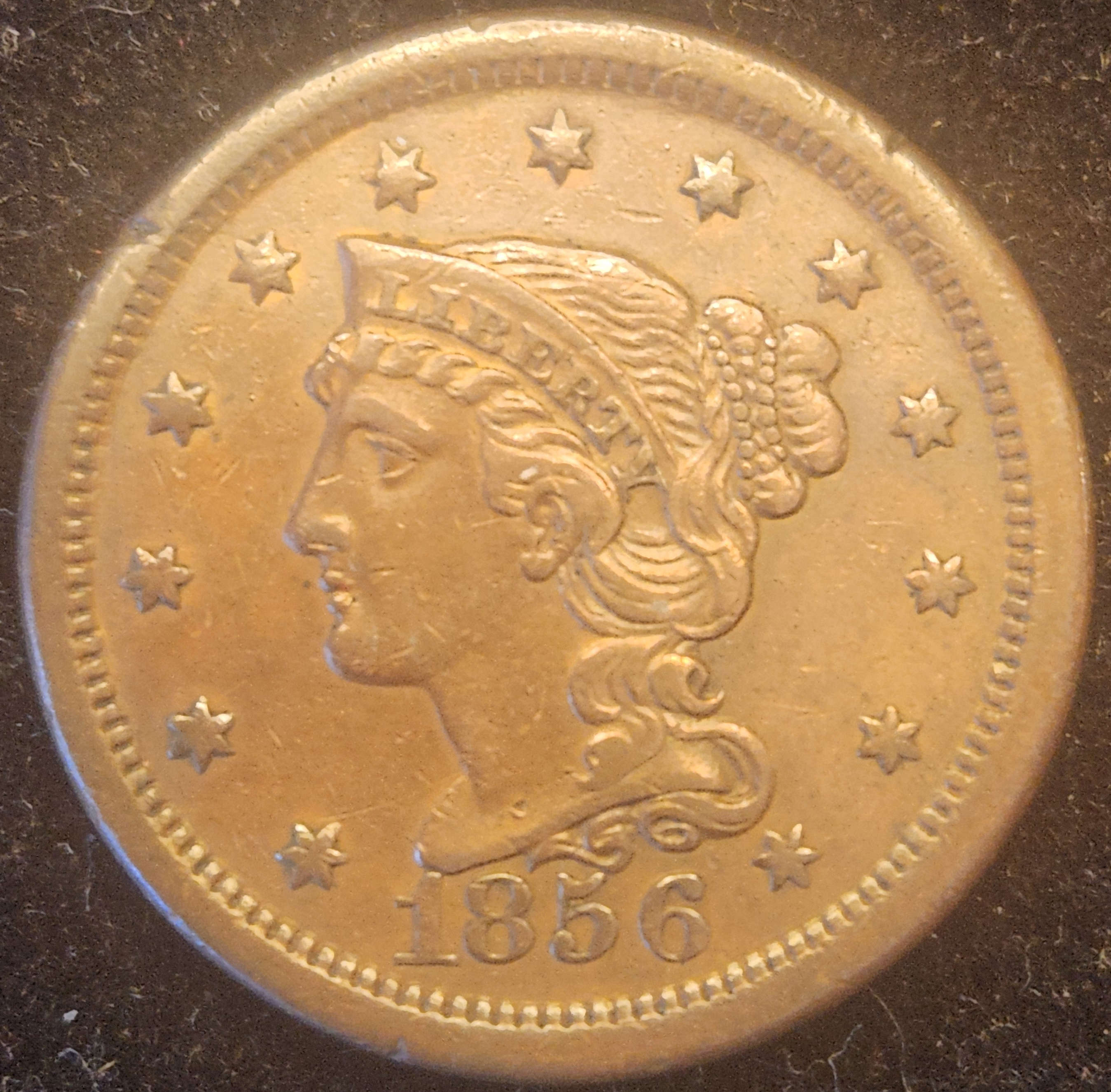 1856 Braided Hair Large Cent