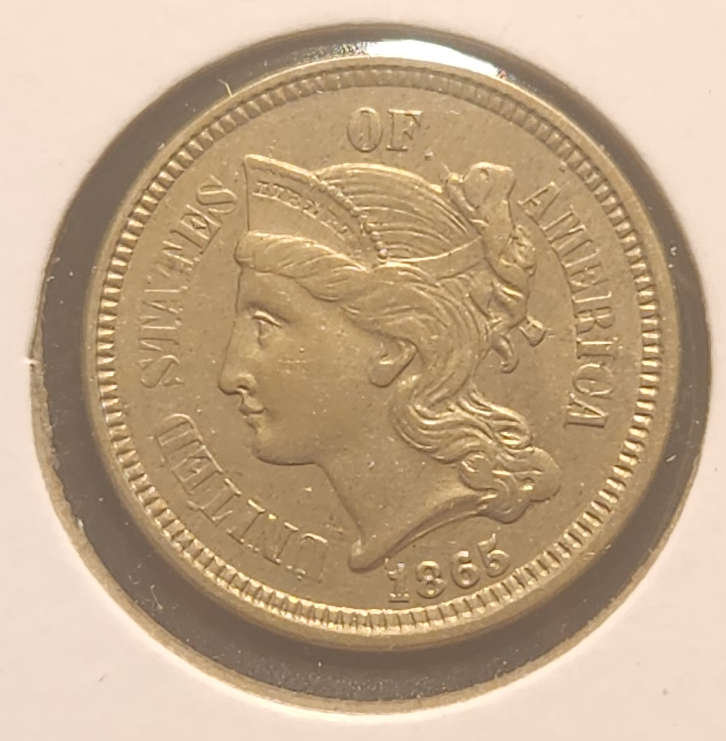 1865 Nickel Three Cent Piece