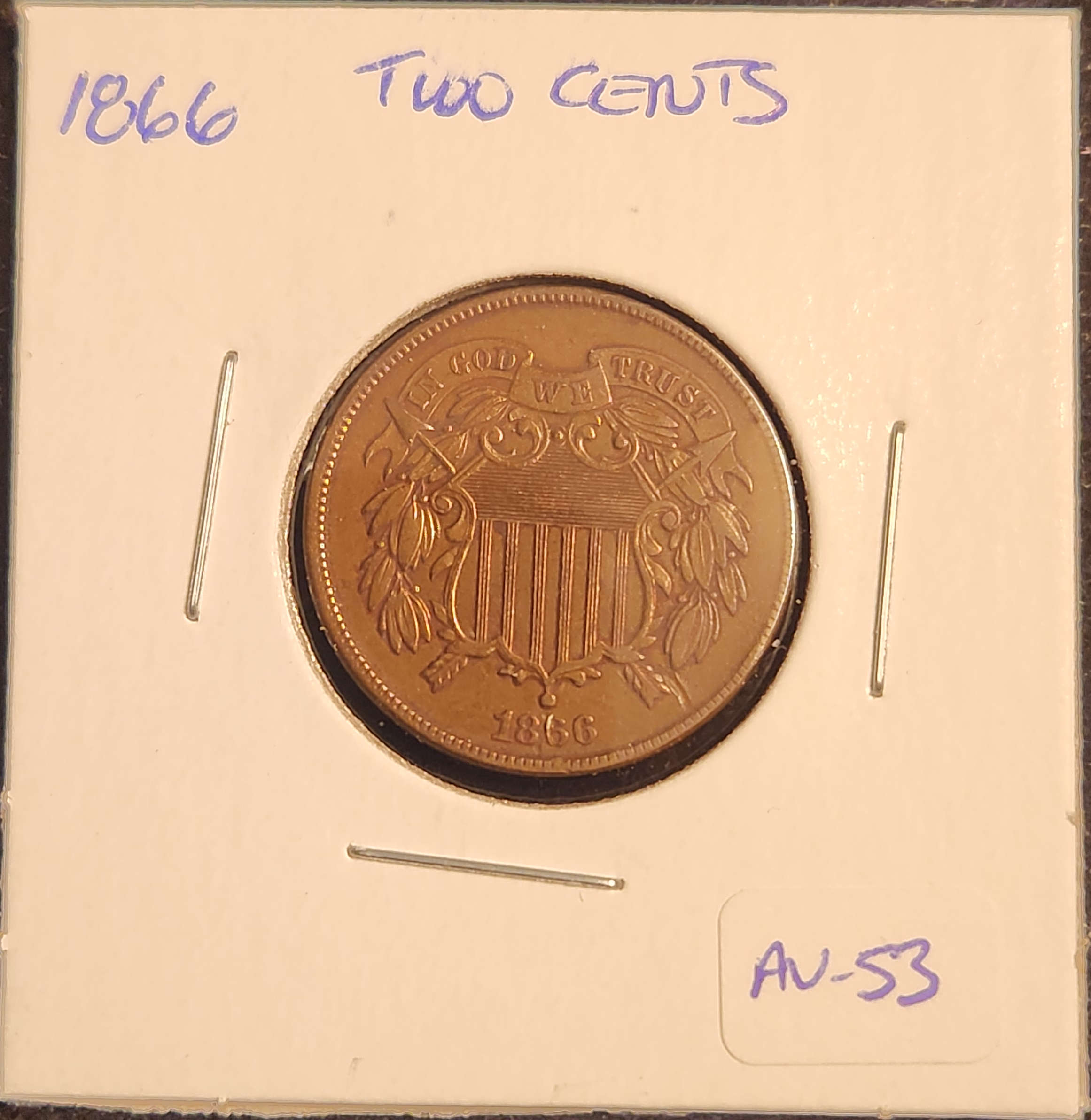 1866 Two Cent Piece