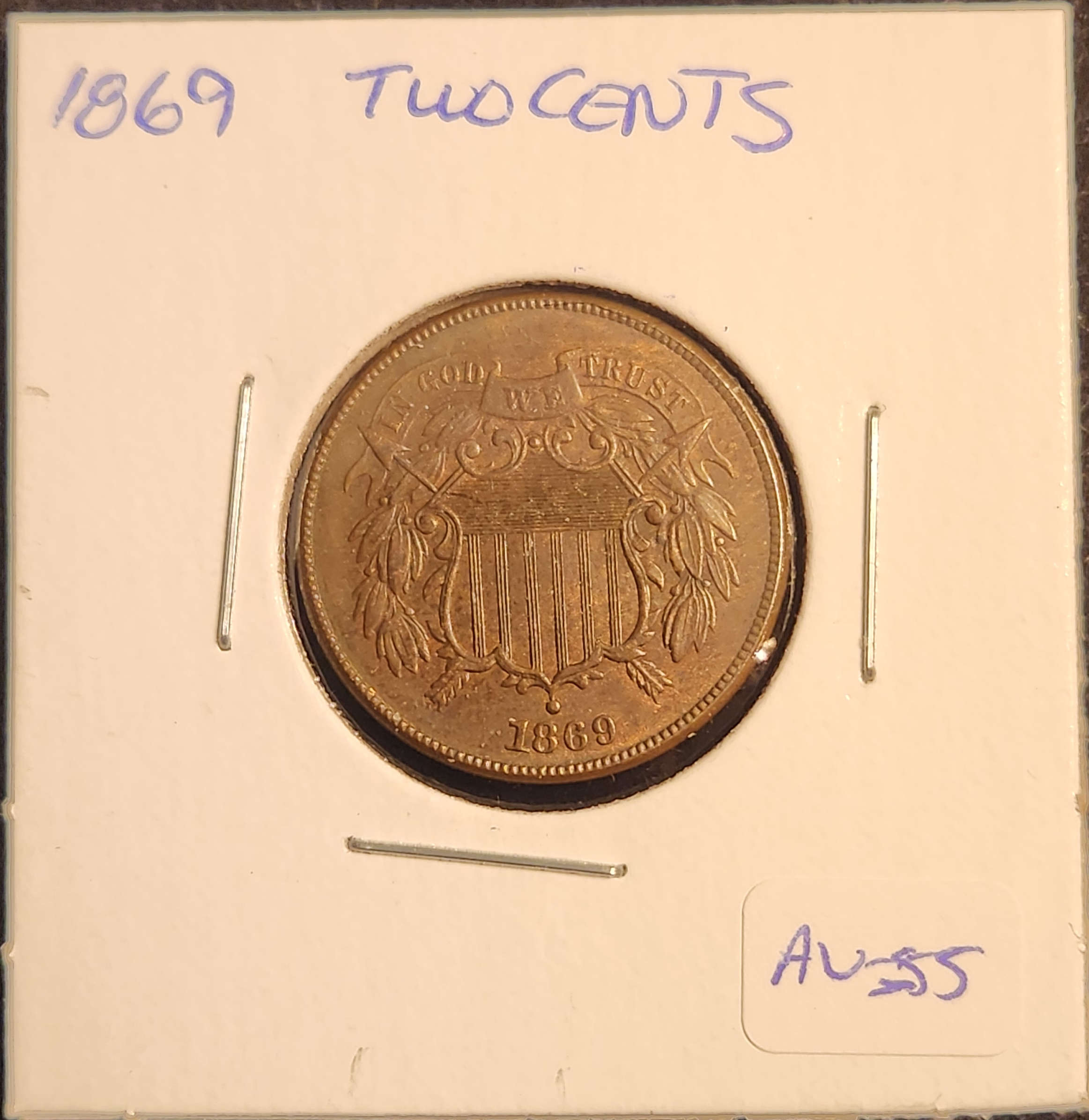 1869 Two Cent Piece