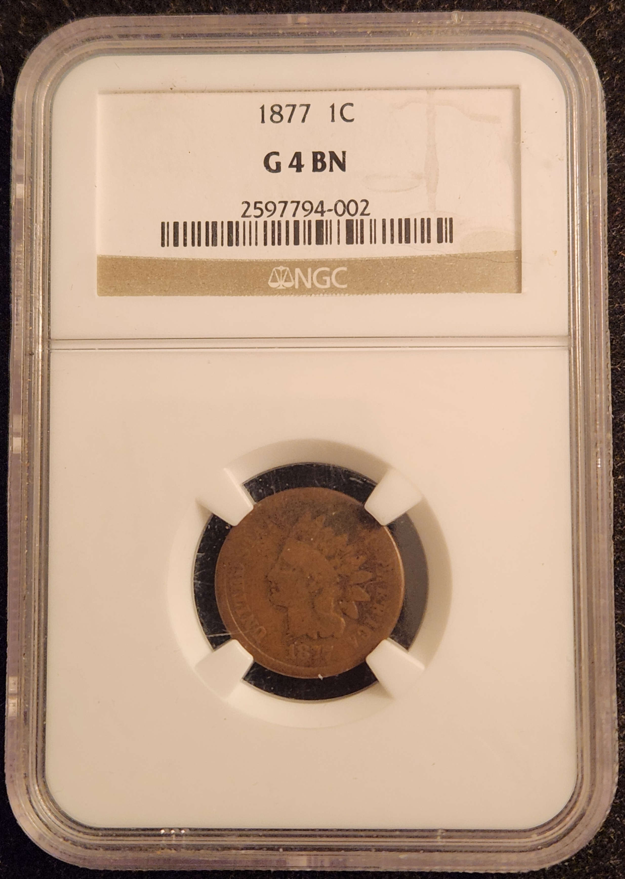 1877 Indian Head Cent