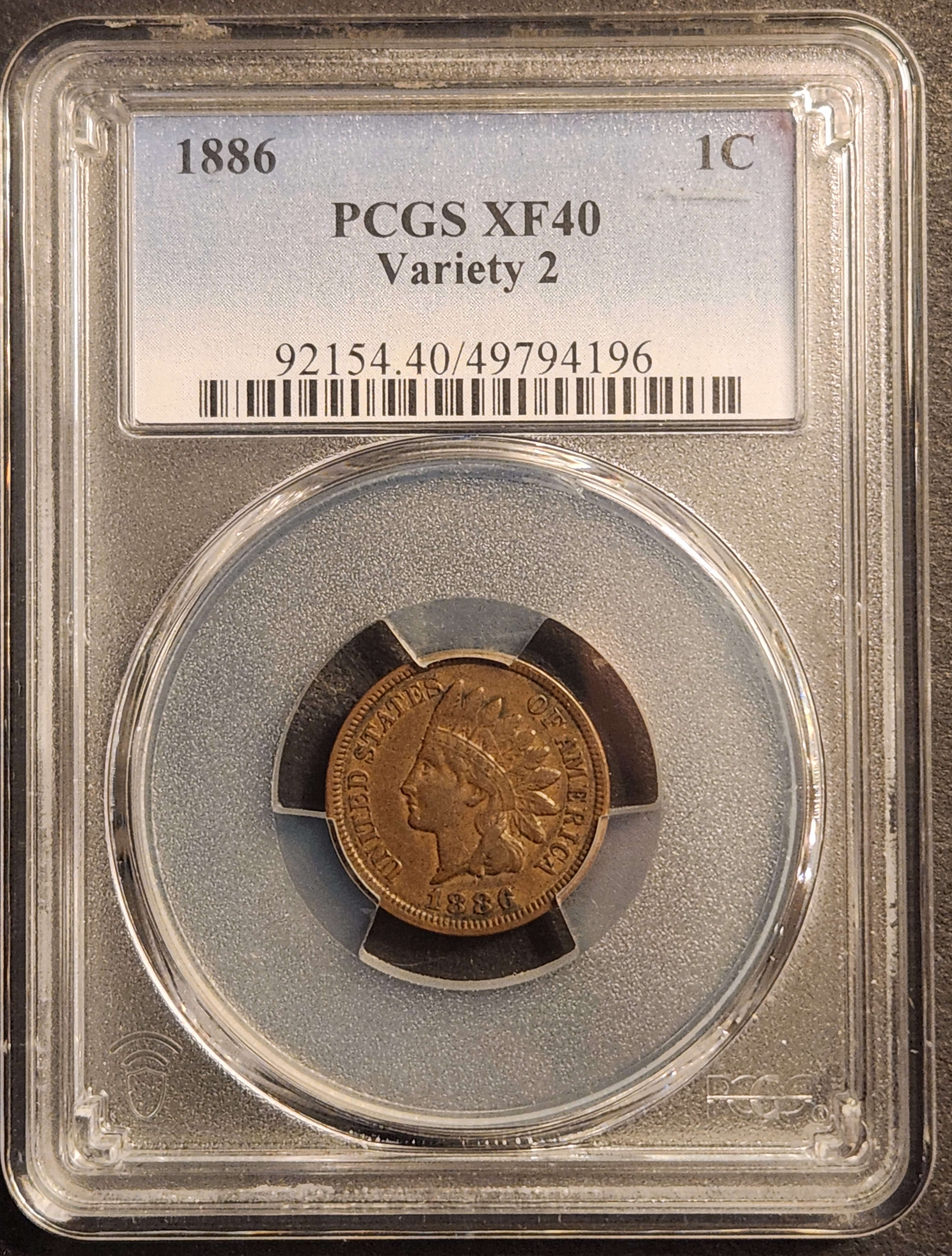 1886 Indian Head Cent