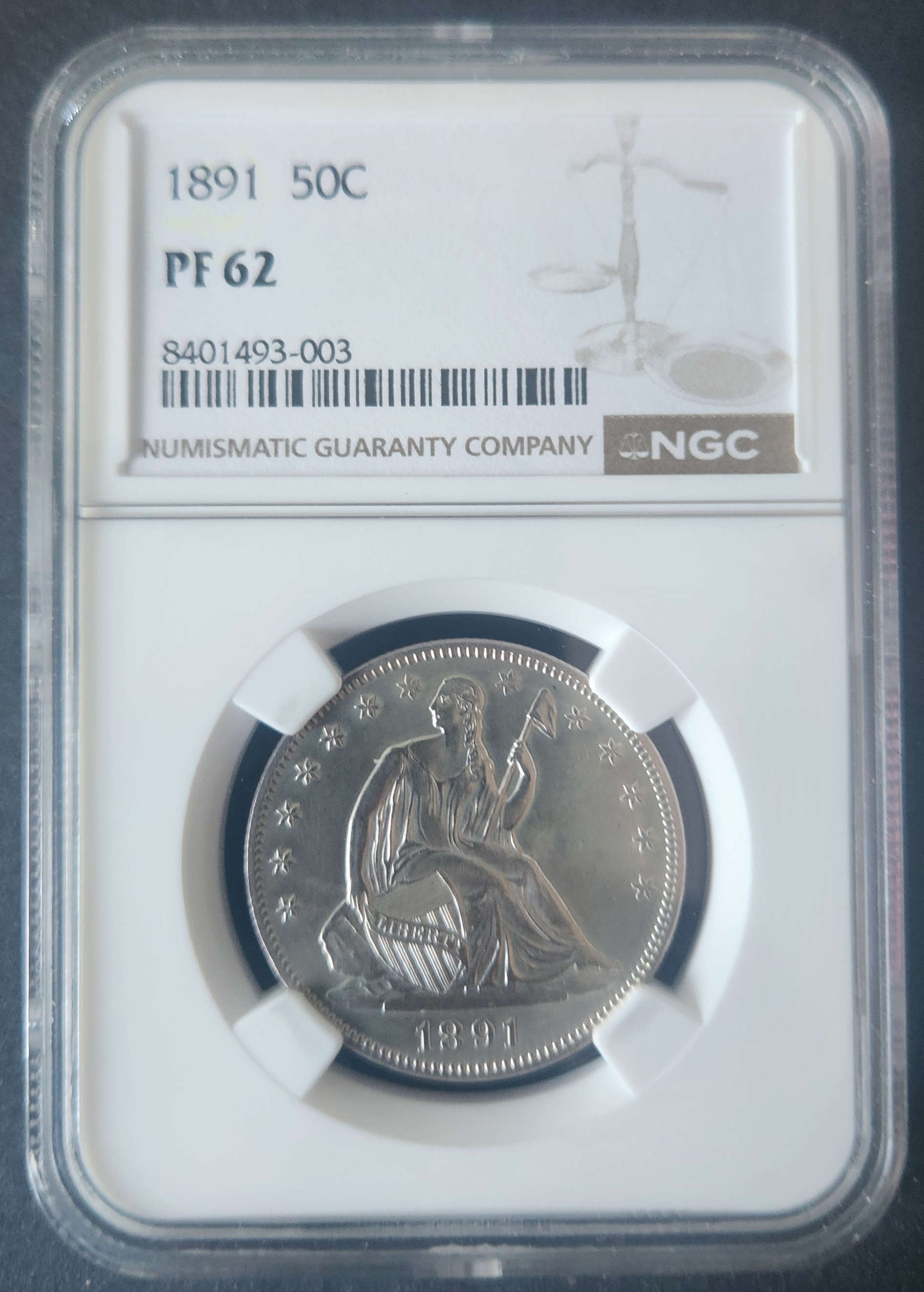1891 Seated Liberty Half Dollar
