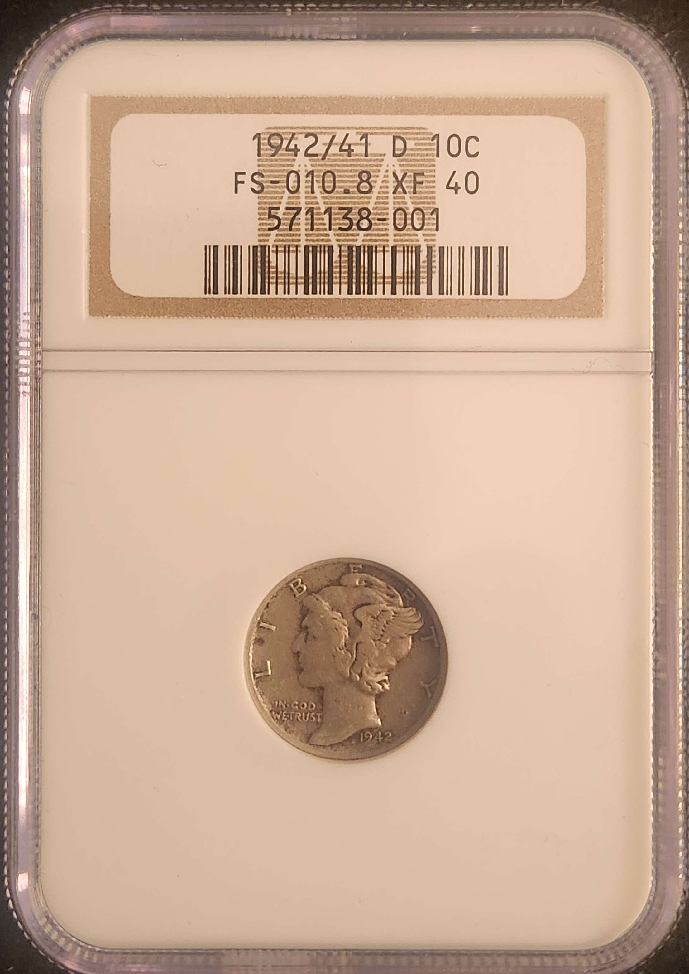 1942D Mercury Dime